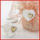 CUORI IN GESSO E LEGNO DECORATI APPLICAZIONI MATRIMONIO DECORAZIONI PER BOMBONIERE