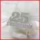 APPLICAZIONI 25° ANNIVERSARIO NOZZE ARGENTO IN GESSO SEGNAPOSTO ACCESSORI BOMBONIERE